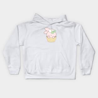 Cute Bunny as Bunicream Cupcake Kids Hoodie